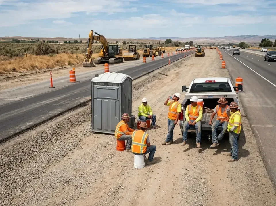 highway-road-construction-crew-007 — frequently asked questions, Porta Potty and Restroom Rentals in Eagle Point, OR